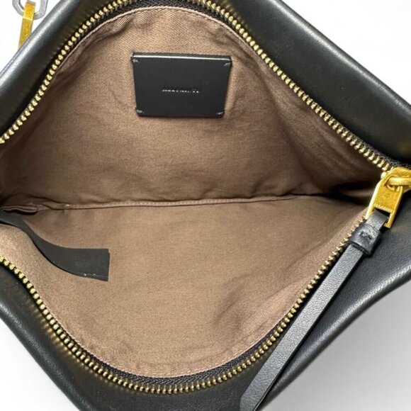 ALL SAINTS Bettina Leather Chain Shoulder Bag Black NWOT - Picture 11 of 16